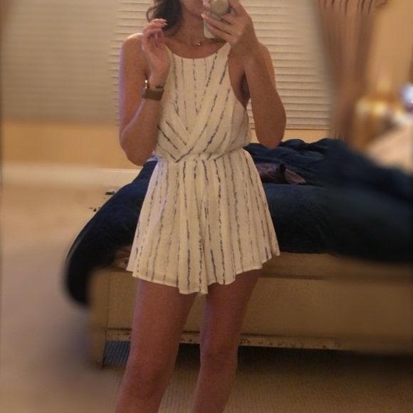 LF white with blue Romper - Picture 4 of 5